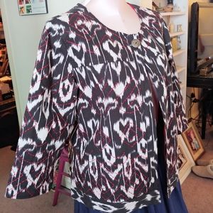 Choices Ethnic Jacket Patterned Quilted Jacket